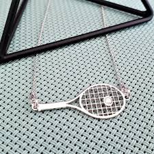 Rachete de tenis de calitate pentru adulți. Lantisor Racheta De Tenis Argint 925 Cristal Swarovski