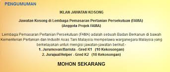Permohonan jawatan kosong lebih daripada 30 jawatan di universiti putra malaysia (upm) kini dibuka. Rasmi Jawatan Kosong Fama Lembaga Pemasaran Pertanian Persekutuan 2019 Jawatan Kosong Kerajaan Swasta Terkini 2020