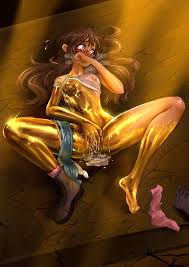 Rule 34 Dev - 1girls breasts brown_hair dutch_angle female  female_masturbation female_only full_body gold gold_(metal) gold_statue  lying masturbation mid-transformation on_floor petrification petrified  petrify pink_eyes pleasure pleasuring_self ...