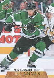 The new york rangers and colorado avalanche were both just given a great contract comparable by the dallas stars. 2020 21 Upper Deck Hockey Canvas C28 Miro Heiskanen Ebay