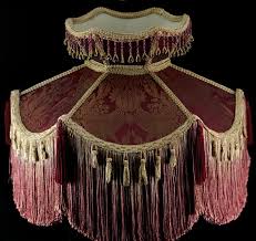 What kind of lamp shade has beaded fringe? Antique Gold Brass Bridge Victorian Pleated Fringed Uno Fabric Lamp Shade 777g Lamp Shades Home Garden Worldenergy Ae