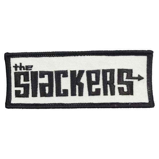 The Slackers - Text Logo - Black on White - Patch - Embroidered - 4" x 1.5"