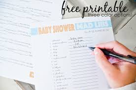 Let us know which one is your favorite on social media. Free Printable Baby Shower Mad Libs Project Nursery