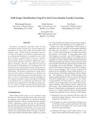 Http Openaccess Thecvf Com Content Cvprw 2019 Papers Pbvs Rostami Sar Image Classification Using Few Shot Cross Domain Transfer Learning Cvprw 2019 Paper Pdf