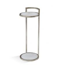 Slender Silver Finish Martini Accent Side Table Accent Side Table Side Table Modern Side Table