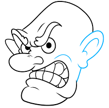 How To Draw A Cartoon Angry Face - Really Easy Drawing Tutorial