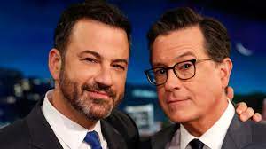 Jimmy Kimmel Buys Billboard for Stephen Colbert to Win Emmy Amid 'Late Show' Cancellation