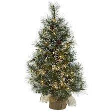 Building your tree couldn't be easier, just slot powered by batteries, you can pop your tree wherever looks best without worrying about reaching a plug. Nearly Natural 3 Foot Pre Lit Frosted Christmas Tree Bed Bath Beyond