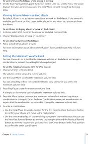 How do i lock the volume limit on my ipod classic? Apple Ipod Classic 120gb Instruction Manual User Guide