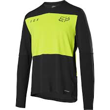 Fox Downhill Jersey Long Sleeve Defend Delta Lunar Day Glo Yellow