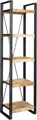 The perfect narrow bookcase can fit in the last remaining nook in your apartment that isn't already tuck this narrow bookcase in a tight corner and solve all your storage woes. Upcycled Industrial Mintis Narrow Open Bookcase Bookcases And Shelves