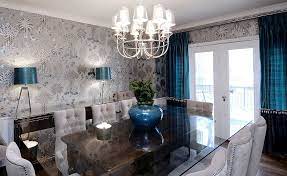 It adds the pop of color that was lacking, it adds character and interest, and the gallery what color is our navy blue accent wall, you may ask? 27 Splendid Wallpaper Decorating Ideas For The Dining Room