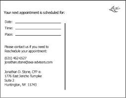 free printable appointment reminder cards | Poemview.co