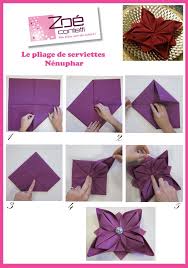 Meilleure vente n° 1 pliage de serviettes & décoration florale : Pliage Nenuphar Pliage Serviette Papier Pliage Serviette Facile Pliage Serviette
