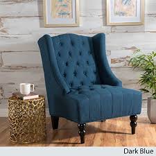Clarice Tall Wingback Fabric Accent Chair Dark Blue Gre Https Www Amazon Com Dp B01n0tbi5c Fabric Accent Chair Wingback Accent Chair Living Room Chairs