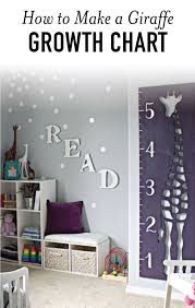 how to make a giraffe growth chart with wood