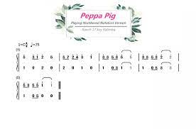 Ranch Beginners 17 Key Kalimba Lesson 5 Peppa Pig Peppa Pig Lesson Peppa