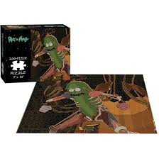 Oh mama run music video, where the characters don professional black suits, as they fly on an alien planet in their space cruiser. Rick And Morty Puzzle 200 Pieces Pickle Rick