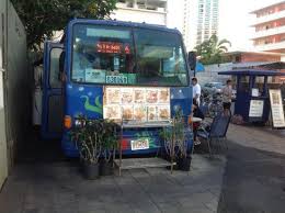 Published 24 september 2013 last updated 28 october 2020 — see all updates. The Blue Bus In A Parking Lot With Tables Picture Of Bali Steak Seafood Honolulu Tripadvisor