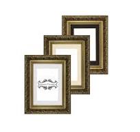 FRAMO Marco De Fotos Barroco De Madera Maciza, 40 X 50 Cm, Plata  Envejecida, Color Y Tamaño A Elegir, Marco Retro Vintage Antiguo N°085