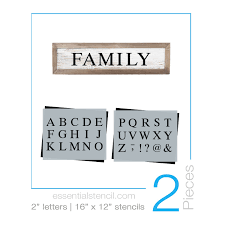 Important print instructions for 5 inch letter stencils. Reusable Alphabet 2 Roman Set 2 Pack Diy Farmhouse Sign Essential Stencil