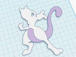 Absol mega pokemon coloring pages. Coloriage Pokemon Mewtwo 3d Models Stlfinder