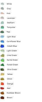 Color Chart Of Sea Glass Wind Chimes Sea Glass Colors