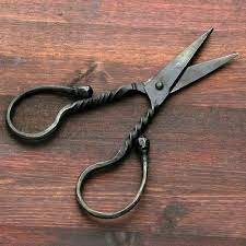 Retro Forged Twisted Iron Scissors Scissors Blacksmithing Metal Working