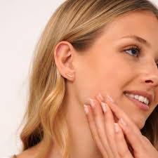 Dainty Gold Leaf Stud Earrings: 18k Gold-plated Sterling Silver