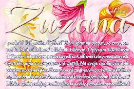 magnetka pôvod krstného mena #Zuzana Zuzka Zuzi #magnetka, motív: kvety  ružovo žltá