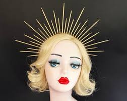 5" Gold Halo Star Crown With Crystals Headpiece, High Quality Theatrical  Costuming, Virgin Mary, Bridal Crown, Festival Wear