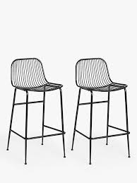 John lewis & partners, london, united kingdom. Anyday John Lewis Partners Metal Bar Stools Set Of 2 Black