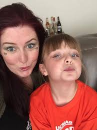 funny photo of mom with liquor bottle