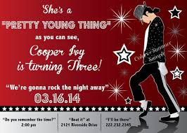 Michael Jackson Invitation Michael Jackson Birthday Etsy In 2021 Michael Jackson Party Michael Jackson Party Supplies Michael Jackson