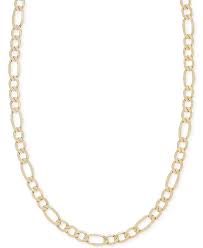 14k gold chain with picture pendant. Italian Gold 22 Figaro Chain Necklace 5 3 4mm In 14k Gold Reviews Necklaces Jewelry Watches Macy S