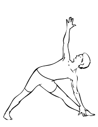 Standing Triangle Pose Ink Jpg 1 275 1 650 Pixels Yoga For Kids Coloring Pages Coloring For Kids