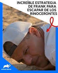 Increíble estrategia de Frank para escapar de los rinocerontes