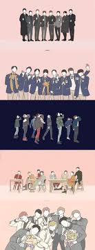 Exo We Are One Saranghaja Ilustrasi Karakter Gambar Latar Belakang