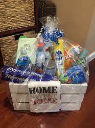 Find best gifts from more than 5000 handpicked gift ideas. Housewarming Gift Basket Full Of Every Day Household Items Housewarming Gift Baskets House Warming Gifts House Warming Gift Diy