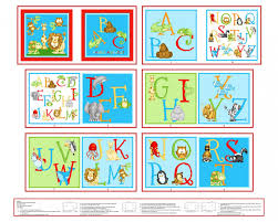 The editors of publications international, ltd. Animal Alphabet Fabric Panel Quilt Top Wall Hanging Windham Fabrics Animal Abcs Craft Supplies Tools Dyeing Batik