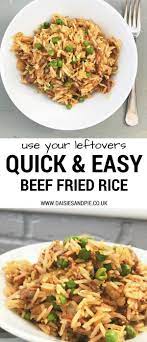 Easy Beef Fried Rice Recipe With Leftover Roast Beef Recipe Leftover Beef Recipes Beef Fried Rice Beef Dinner