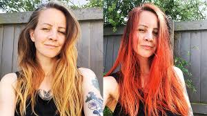 Brassy tones won't cause any problems for this color. Using Arctic Fox Hair Dye In Sunset Orange Vegan Living On Leaves
