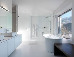 20 Contemporary Bathrooms With Vaulted Ceiling Home Design Lover Gorgeous Bathroom Designs Contemporary White Bathrooms Contemporary Bathroom Designs