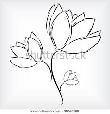 Simple Hand Drawing Of Beautiful Three Tulip Flowers Simple Flower Drawing How To Draw Hands Simple Flower Tattoo