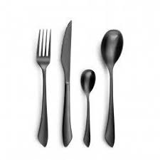 Set Tacamuri Din Inox 16 Piese Negru Mat Basic Vintage Instinct Black Plates Plates Tableware