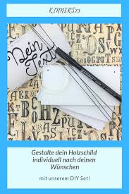 Wooden Sign Door Sign Diy Set To Design Your Own Vintage Decoration Made Individually Wood Label Your Own Sign With Instructions Holzschilder Diy Holzschilder Gestalten