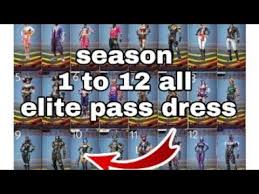 Elite pass holders will feel really lucky to get a rare item right at the starting of the season 26 at just 10 badges. Season 1 To 12 All Elite Pass Dress Garena Free Fire Youtube