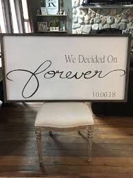 Large Wooden Sign We Decided On Forever Master Bedroom Remodel Bedroom Interior Design Bedroom Simple Bedroom