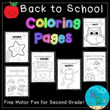 These are free coloring pages with addition and subtraction exercises to color. Back To School Coloring Pages Second Grade Worksheets Teaching Resources Tpt