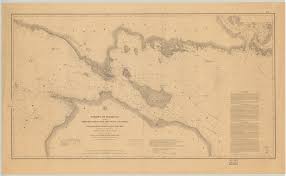 strait of mackinac lake michigan historical map 1854